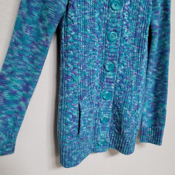 Kirra Hooded Cardigan Womens XS Button Up Fall Winter Casual Pockets Colorful - Picture 5 of 11